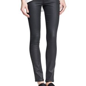 HELMUT LANG Pull-On Coated Denim Leggings in Slate Size 28